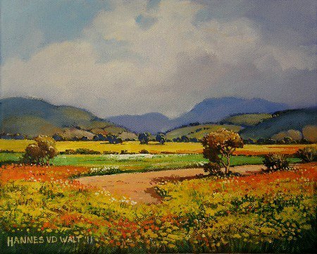 Oil on Stretched Canvas Size: (255x205x18)mm Frame: (325x275x38)mm SOLD 2012 (Franschhoek Art House)